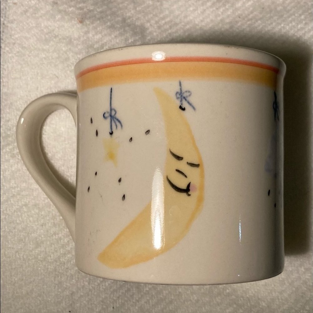 STARBUCKS Hartstone Barista Mug Moons Stars Clouds